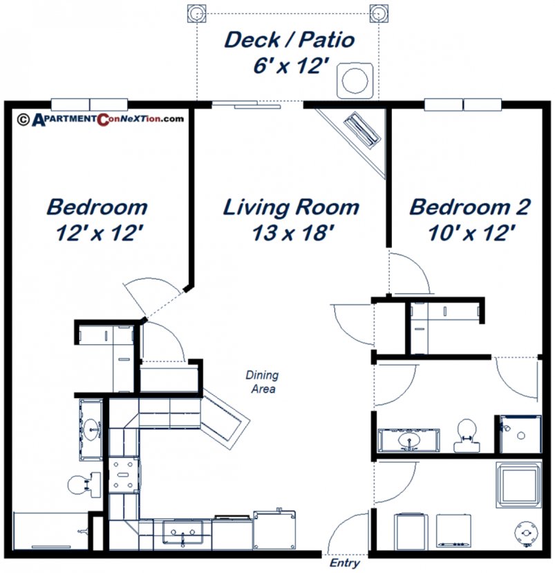 2-Bedroom Floor Plan 2-Bedroom Floor Plan