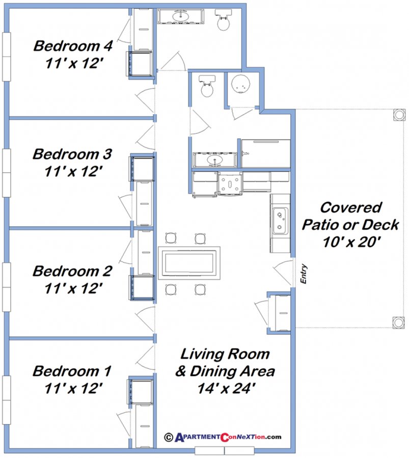 4-Bedroom Floor Plan 4-Bedroom Floor Plan