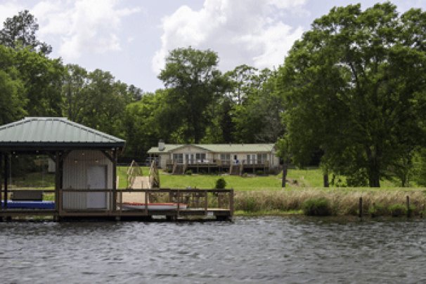 Boathouse and House from Lake